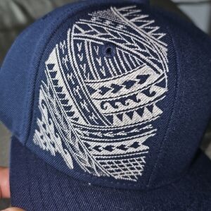 Navy Blue Poly Tribal Hand Drawn